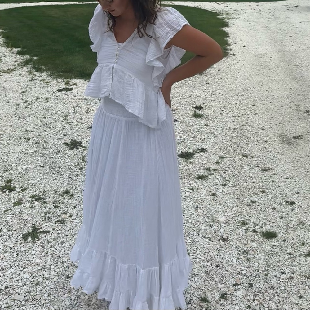 American Eagle Outfitters White Maxi Skirt